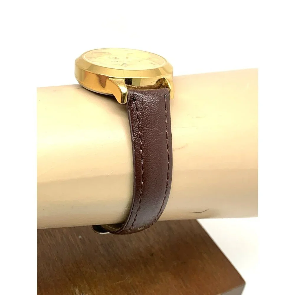 Timex Women's Watch TW2V36000 Quartz Gold Brown Leather Band 32mm